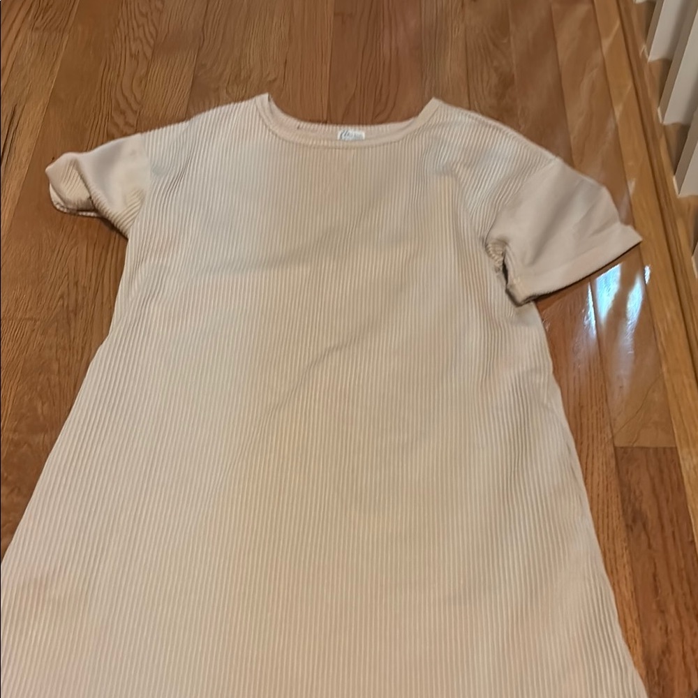 Beige Short tshirt Dress
